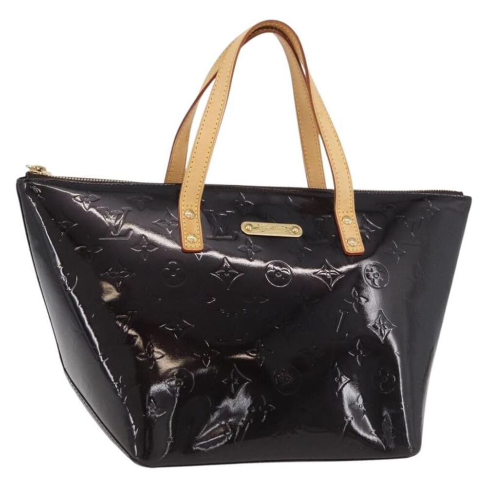 Louis Vuitton Bellevue Monogram Vernis Black Patent_Leather Tote Bag Bag